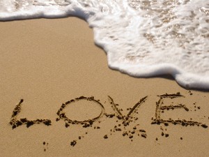 beach sand love